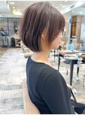 似合わせ ショート ボブ 30代 40代 小顔 新宿 ひし形 前上がり