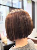 30代40代50代60代サラサラ前下がりボブ脱白髪染め白髪ぼかし