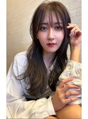 大人かわいい外国人風ゆるふわミックスロング