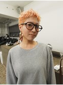 ケアブリーチハイトーンコーラルオレンジカラーベリーショート