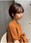 【e.dit tokyo miu】ショートスタイルマロンカラー赤カラー