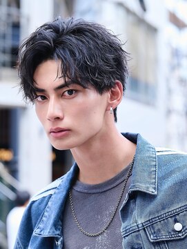 スキル 池袋(SKILL) シャドウパーマ×センターパート