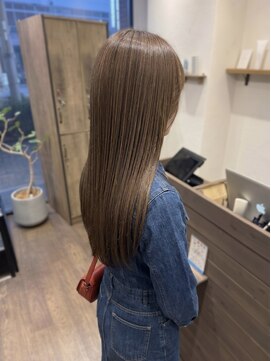 ニコリヘアワークス(nicori hair works) ロング×艶髪×ベージュブラウン2