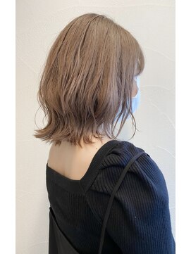 マセナ(Masena) 【お客様スタイル】☆ミルクティベージュ×切りっぱなしボブ☆
