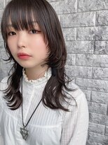 リアイス(Re:ICE) ミニウルフ/くすみブルー/流れるレイヤー/インナーハイライト