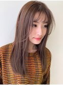 大人気！透けバングの大人ストレート