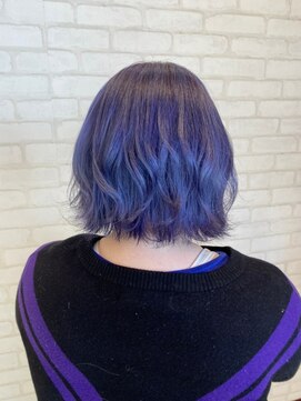 ビス ヘア アンド ビューティー 西新井店(Vis Hair＆Beauty) 20代30代40代大人可愛いブルーラベンダーダブルカラー透明感