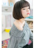 黒髪ナチュラルモード*ノームコア前下がりミニボブb1