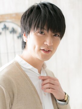 モッズヘアメン 札幌月寒店(mod's hair men) ネイビーブラックカラーで爽やかさUP束感ウルフヘアk札幌月寒