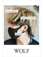 ウルフ(WOLF) セクションカラー＿ブロンド×ブラック＿ハイライト