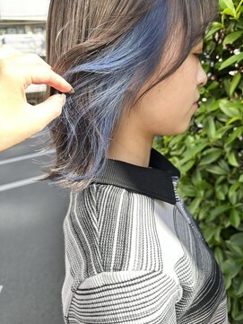 ネオヘアー 曳舟店(NEO Hair) インナーカラーブルー/ペールブルー/曳舟ダブルカラー髪質改善