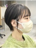 黒髪/グレーベージュ/レイヤーロング/前髪パーマ[西船橋/津田沼]