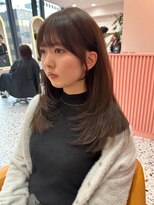 ボタン シブヤ(VOTAN SHIBUYA)&nbsp;韓国ヘア/顔まわりレイヤー/前髪あり/レイヤーカット