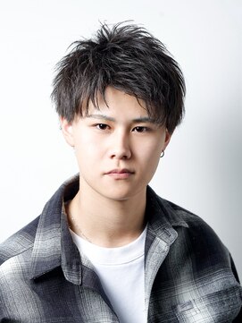 アルファ 新宿(alpha) サーフカール/ 刈り上げセンターパート/ブルーブラック[新宿駅]