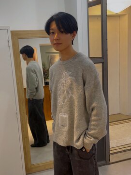 メゾン(Maison) 黒髪メンズカットダウンパーマ毛流れ韓国名古屋矢場町栄