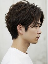 フイ 横浜センター北店(Hui)&nbsp;フェザーパーマ/グレーブルーカラー/刈り上げショートパンク