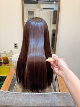 【hitomi/湘南台】縮毛矯正/レッドブラウン