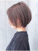 Say.ショートボブホワイトグレージュミニウルフ細めハイライト