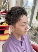 メンズパーマ×ハイライト