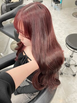 エラ(Ella) ブリーチなしチェリーレッド♪