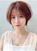 Say.ショートボブレイヤーショートモーヴピンクローズブラウン