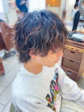 フラッグヘアー 博多駅前店(Flag HAIR) メンズウルフ波巻きスパイラルパーマ