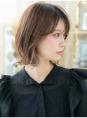 ★イヤリングカラーハッシュカット外ハネボブウルフ30代40代★1