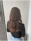 透明感ベージュ×ゆる波ウェーブ