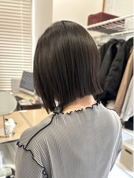 ネオリーブウリ 二子玉川店(Neolive uri) ミディアムヘア暗めカラーデザインカラーフェイスフレーミング