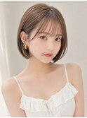 外ハネボブ姫カットくびれボブ前髪なし韓国レイヤーウルフボブ☆