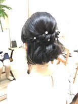 ロカット サロン(Roquat Salon)&nbsp;きれいめ結婚式ボブアレンジ【ヘアセット　立川/立川南/八王子】