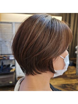 ベレッタ 楠葉店(veretta.) 【ボブ/小顔ショート】横顔美人ショートボブ　　    丸木 崇史