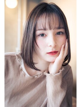 メーヴェ(Mowen) mowen×鎖骨ミディアム×ダークアッシュ×地毛風×艶髪