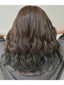 シェリーナ(CHERIENA.) moss green 裾カラー