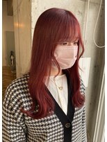 ラニヘアサロン(lani hair salon) カシスレッド/韓国/くびれヘアビタミンカラー