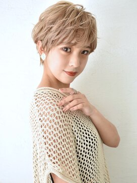 オーロ 西大寺店(ORO) マニッシュショート×ペールベージュ