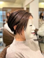 コマ(coma) 【coma中野】カーキグレージュ大人かわいい前さがりボブ