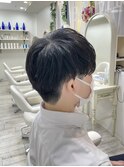 メンズマッシュ/束感ショート/波巻き/マッシュパーマ 新籾