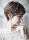 ショートカット×ひし形ショートボブ×前髪あり20代30代40代 s03