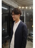 波巻きハイライトアップバングツーブロックマッシュ