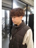 波巻きハイライトアップバングツーブロックマッシュ