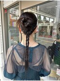 お呼ばれヘアセット×カチモリヘア×タイトアレンジ