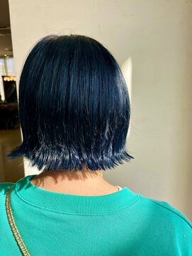 シャンプーボーイ 佐世保駅前店(SHAMPOO BOY) ネイビー ブリーチ/パーマ/ショート/ショート】