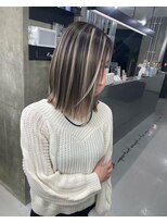 キング(K!ng)&nbsp;縮毛矯正髪質改善ハイライトレイヤーカット枚方美容室エクステ