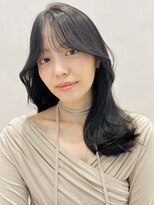アグノス 青山(Agnos)&nbsp;艶感愛され大人可愛い薄めバングセミディシースルーバング