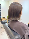 ラクに収まる切りっぱなしボブ△
