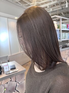 透明感ブラウン/レイヤーカット/グレージュ