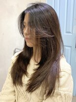 ワンズ リー 上大岡店(One's ly)&nbsp;韓国レイヤー_ココアベージュ小顔ヘアくびれミディ