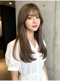 外ハネボブ40代タッセルボブグラデーションカラーヘアカラー