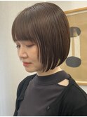20代30代ショートボブ前髪ありボブミニボブ顔周りレイヤーカット